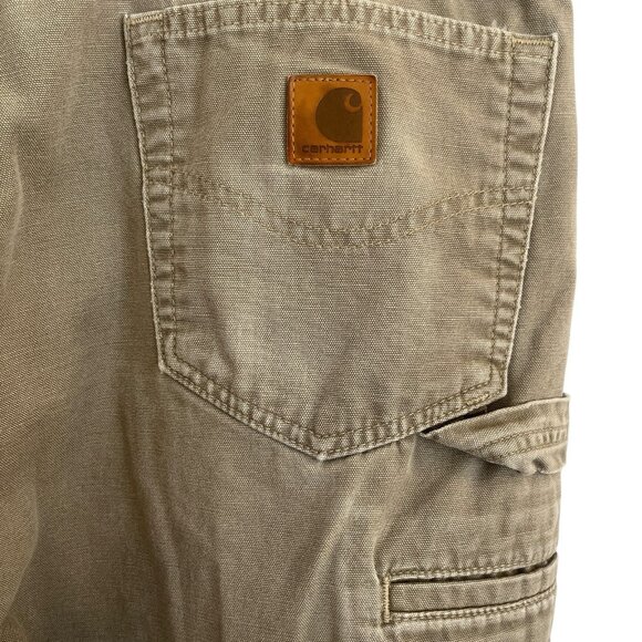 Carhartt Men Carpenter Loose Fit Khaki Work Pants 38x29 American Workwear Grunge - Picture 6 of 13